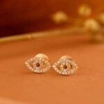 Pave Natural Diamond Evil Eye Studs - Image 5