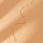 18k Solid Gold Pearl Station Bracelet - Image 6