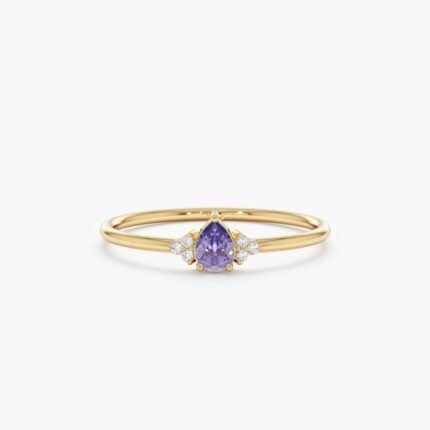 Petite Tanzanite Engagement Ring