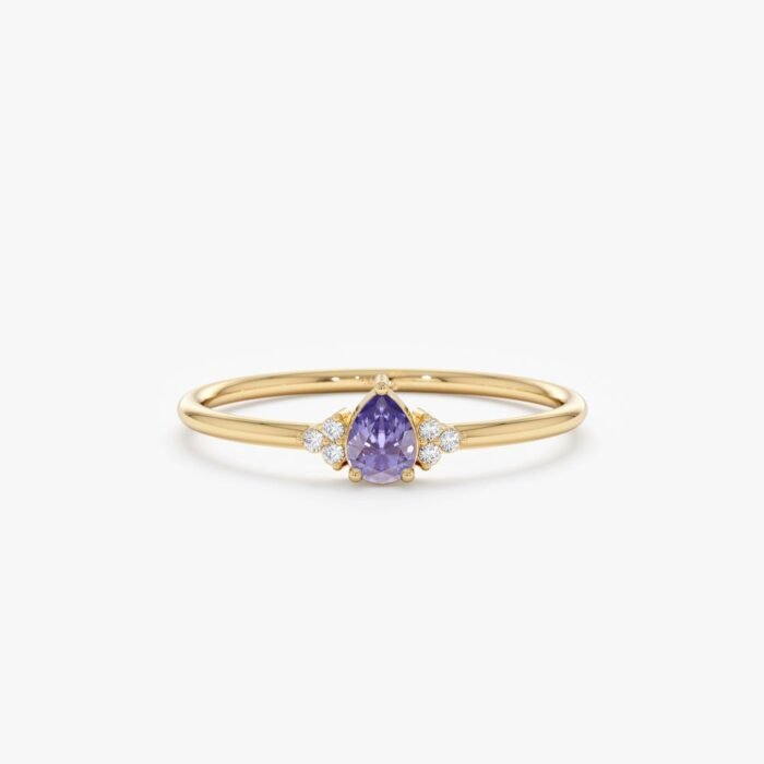 Petite Tanzanite Engagement Ring