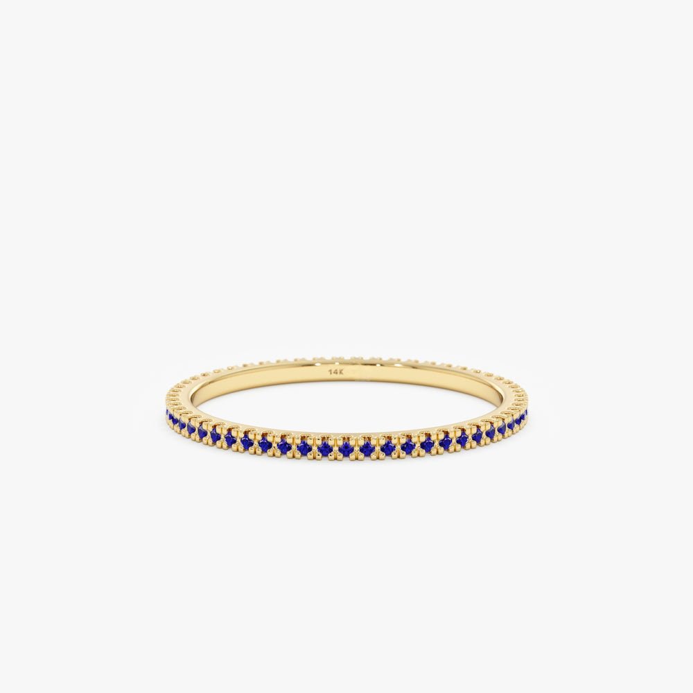 Prong Set Blue Sapphire Eternity Band