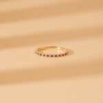 18K Solid Gold Ruby and Diamond Eternity Ring - Image 6