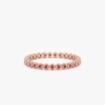 18K Solid Gold Ruby Eternity Band - Image 2