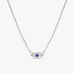 Sapphire & Natural Diamonds Eye Necklace - Image 5