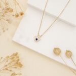 Sapphire & Natural Diamonds Hamsa Necklace - Image 2