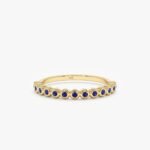 Sapphire Half Eternity Band