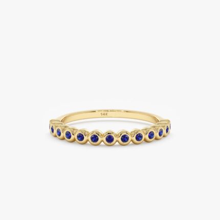 Sapphire Half Eternity Band