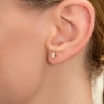 Single Natural Diamond Hamsa Studs - Image 5