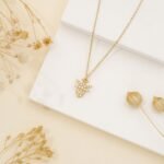 Solid Gold Natural Diamond Bumblebee Necklace - Image 3