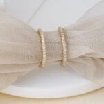 Solid Gold Natural Diamond Hoop Earrings - Image 3