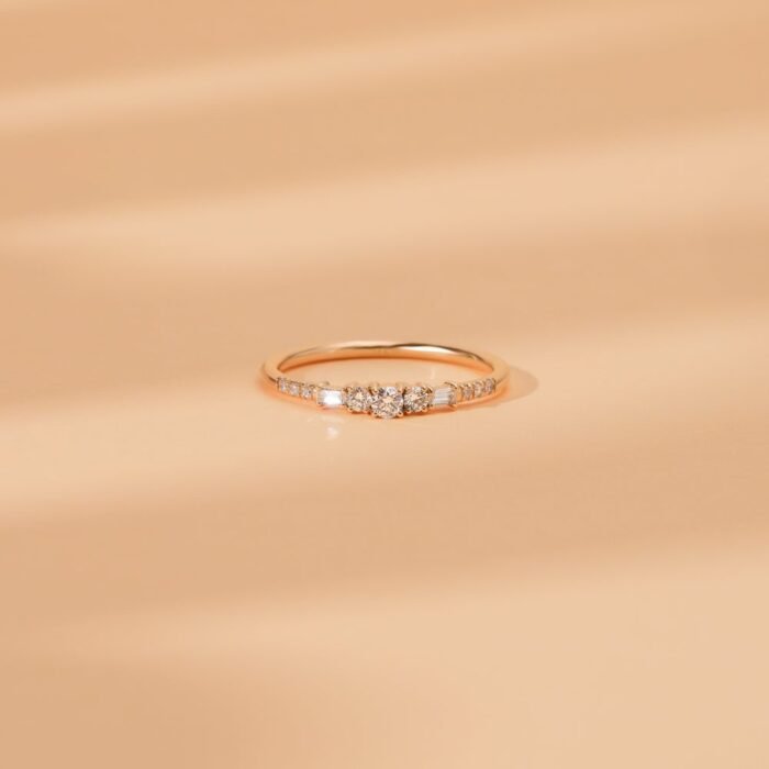 Solid Gold Petite Diamond Band