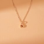 14K Solid Gold Solitaire Citrine Pendant Necklace - Image 3