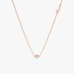 Solitaire Initial & Diamond Necklace - Image 3