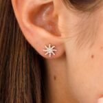 Sunburst Natural Diamond Stud Earrings - Image 2