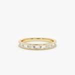 Thick Diamond Channel Set Ring