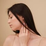 14K Solid Gold Thin Blue Sapphire Stacking Ring - Image 4