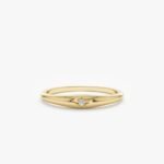 Thin Diamond Dome Ring