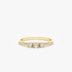 Three Diamond Engagement Ring