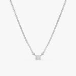 Triple Baguette Natural Diamond Necklace - Image 3