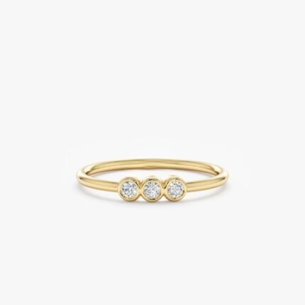Triple Bezel Diamond Ring