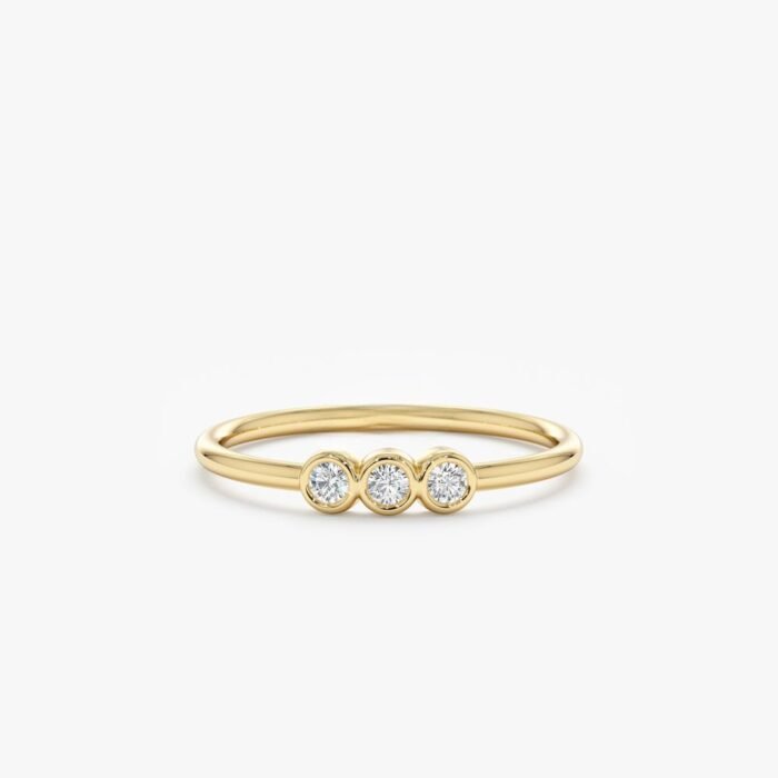 Triple Bezel Diamond Ring