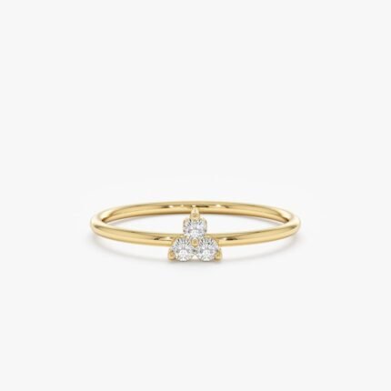 Triple Diamond Cluster Ring