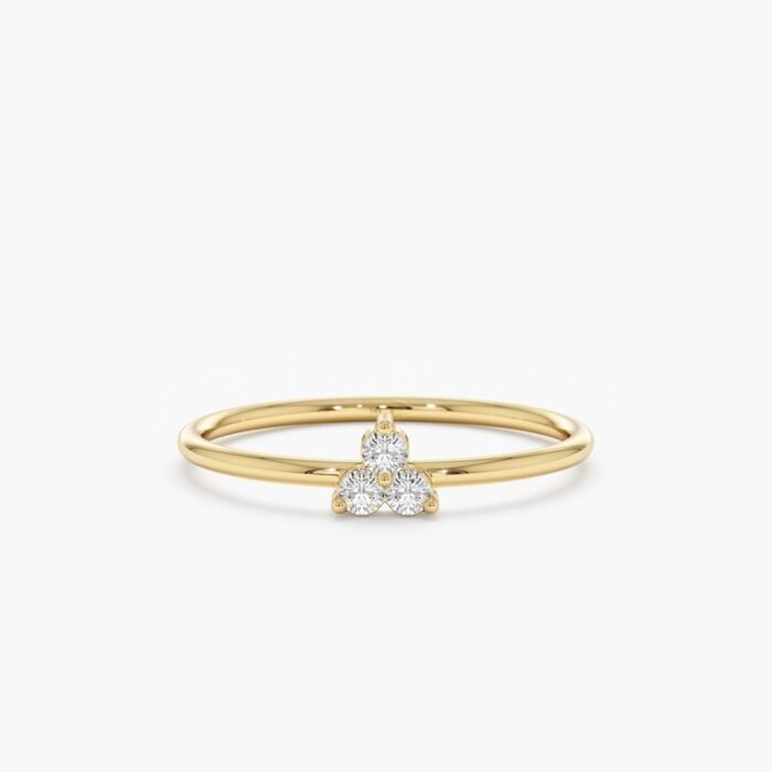 Triple Diamond Cluster Ring