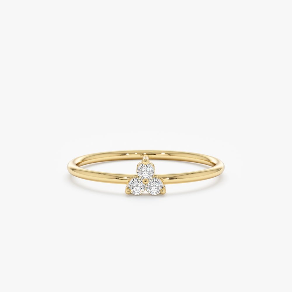 Triple Diamond Cluster Ring