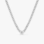White Diamond Cuban Chain Necklace - Image 3