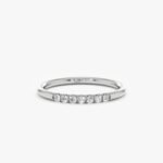 14K Solid Gold Natural Diamond Stacking Ring - Image 2