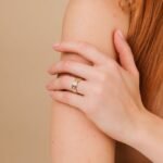 18K Solid Gold Flat Bead Natural Diamond Eternity Ring - Image 5