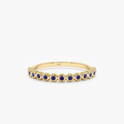 Sapphire Half Eternity Band
