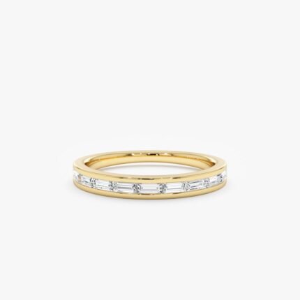 Thick Diamond Channel Set Ring