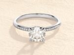 Round Cut 1 ct Lab Grown Diamond Engagement Ring - Image 4