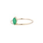 14K Solid Gold Floating Emerald Ring - Image 3