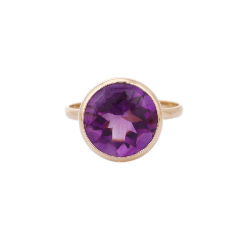 14k solid gold amethyst cocktail ring gj574 1