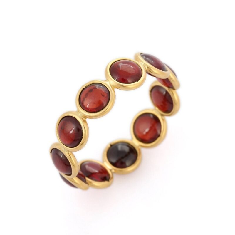 14k solid gold garnet eternity band gj428 2
