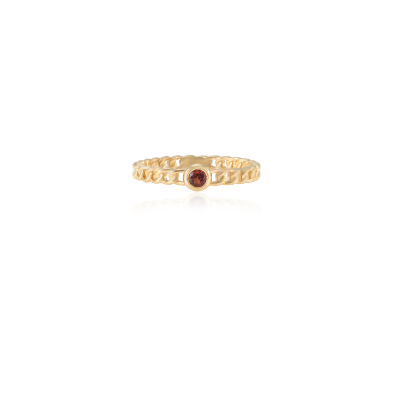 14k solid gold garnet ring gj408 1