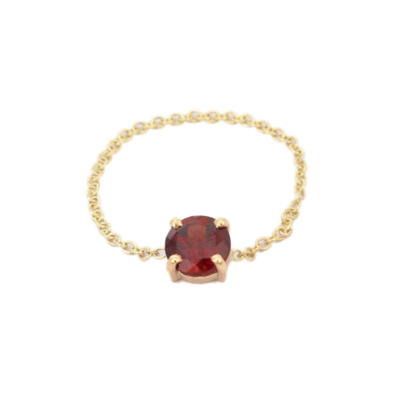 14k solid gold garnet ring gj635 1