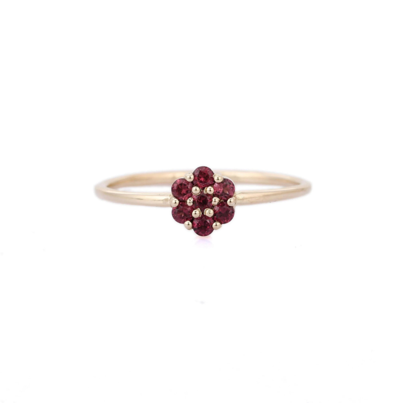 14k solid gold garnet ring gj746 1