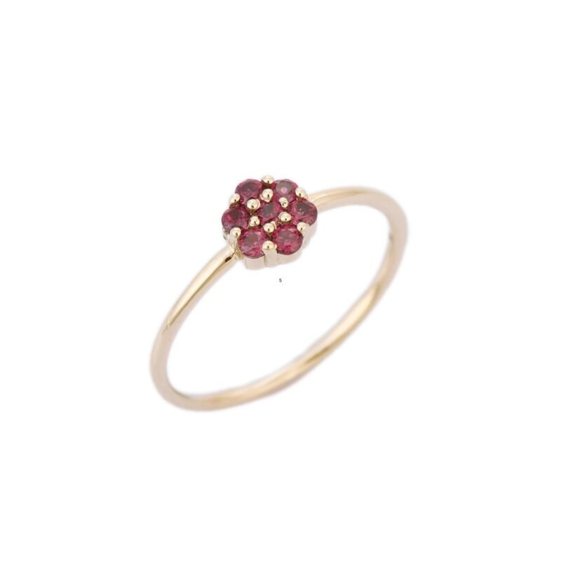 14k solid gold garnet ring gj746 2