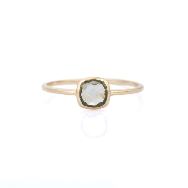 14k solid gold green amethyst ring gj521 1