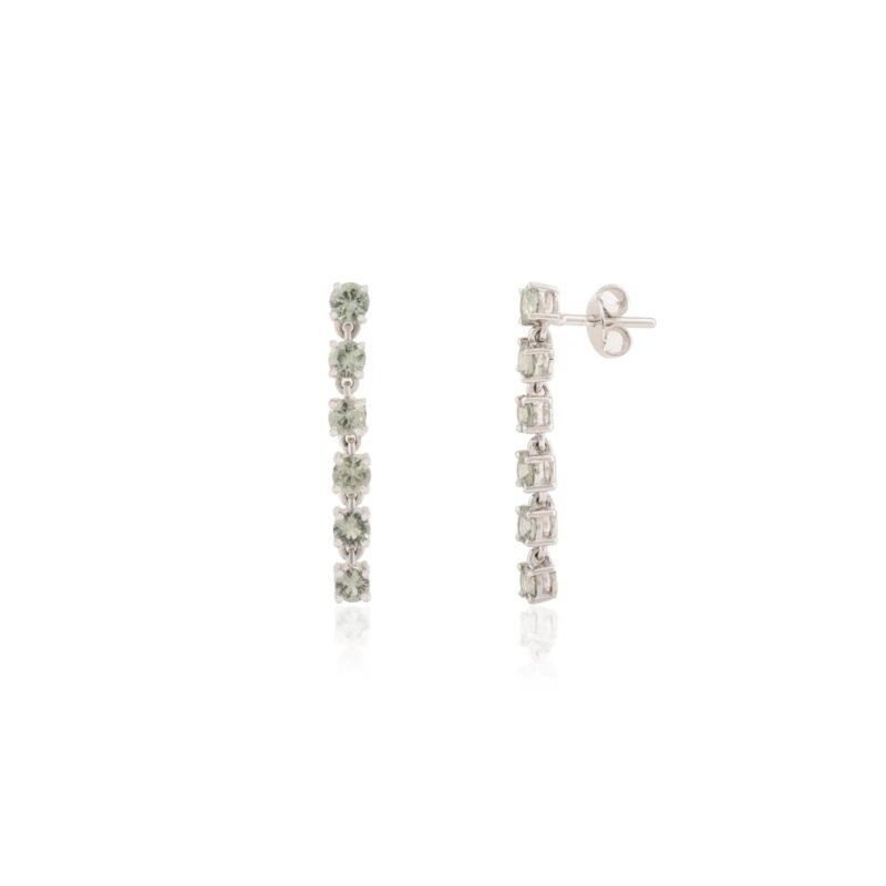14k solid gold green sapphire dangle earrings gj015 2