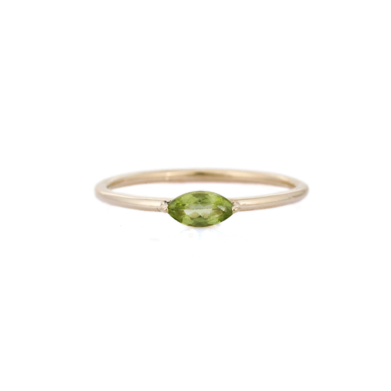 14k solid gold peridot ring gj660 1