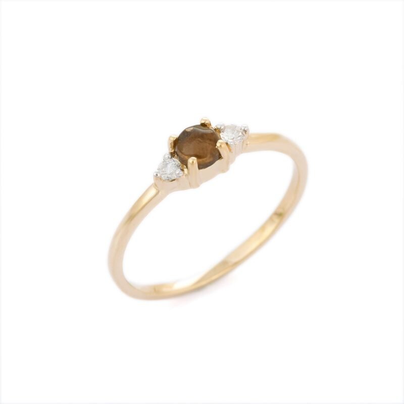 14k solid gold quartz ring gj641 2