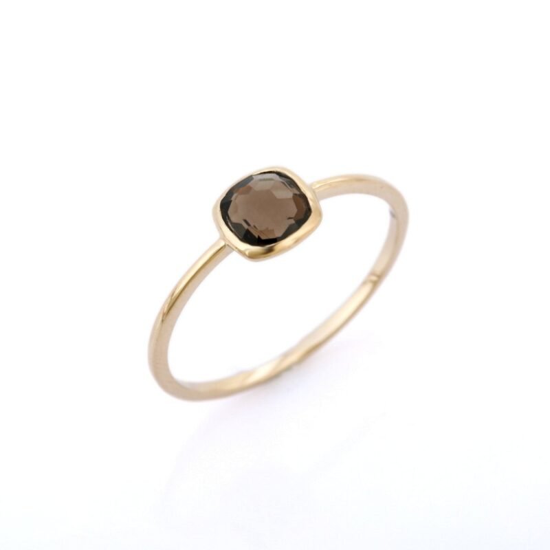 14k solid gold quartz ring gj687 2