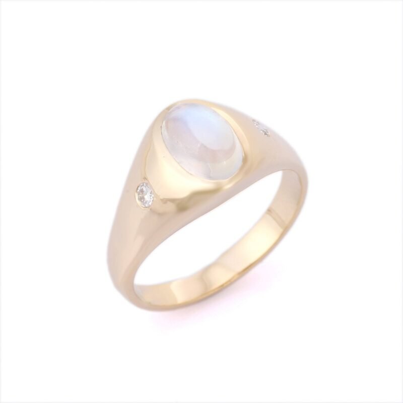 14k solid gold rainbow ring gj665 2