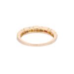 18K Solid Gold Rainbow Sapphire Ring - Image 4