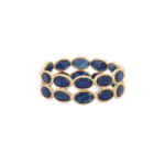 18K Solid Gold Sapphire Eternity Band