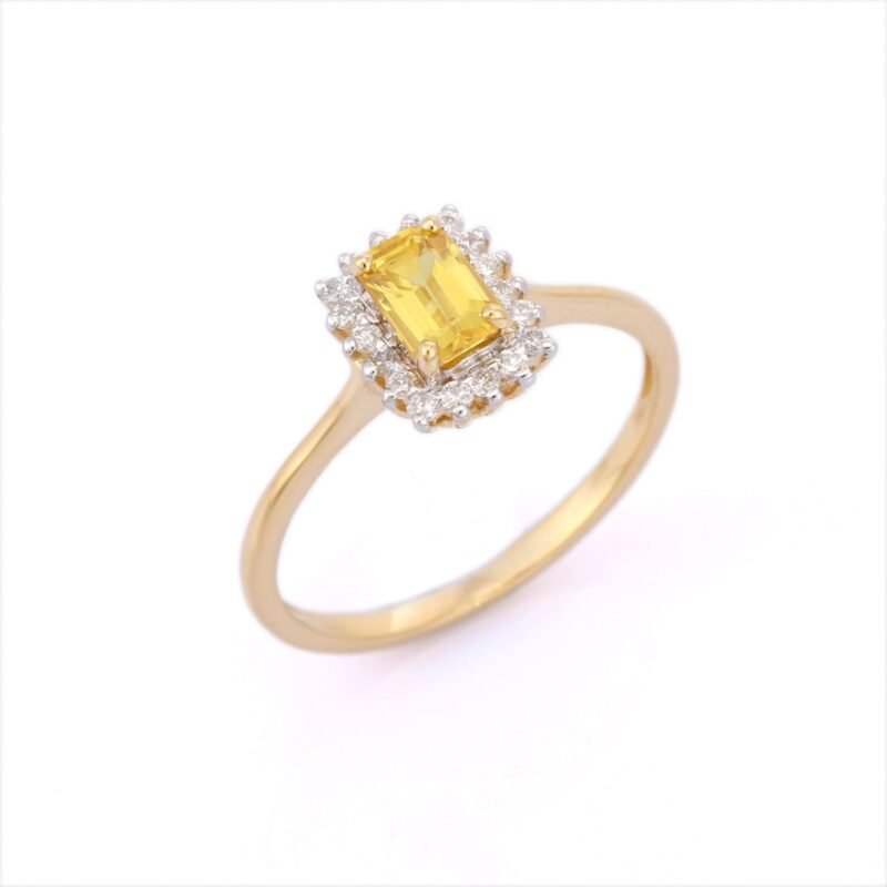 14k solid gold yellow sapphire diamond engagement ring gj518 2